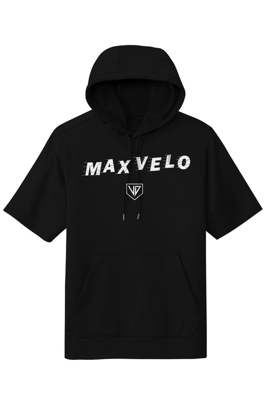 &amp;quot;MAX VELO&amp;quot; Short Sleeve Hoodie - White