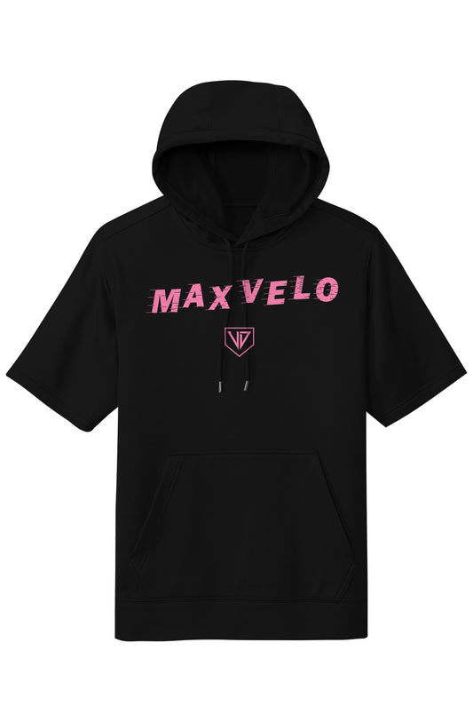 &amp;quot;MAX VELO&amp;quot; Short Sleeve Hoodie - Pink