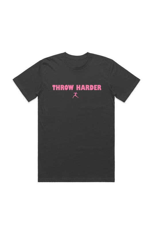 "Throw Harder" Classic Tee - pink